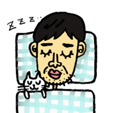 Uncle and cats sticker #4392404