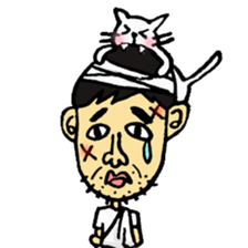 Uncle and cats sticker #4392405