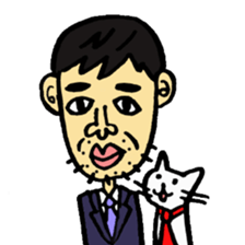 Uncle and cats sticker #4392418