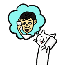 Uncle and cats sticker #4392436