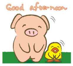 Bukke the piglet 2 (English version) sticker #4393857