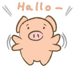 Bukke the piglet 2 (English version) sticker #4393871