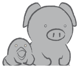 Bukke the piglet 2 (English version) sticker #4393891