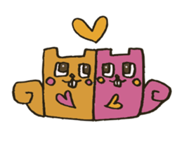 Square animals and friends sticker #4394452