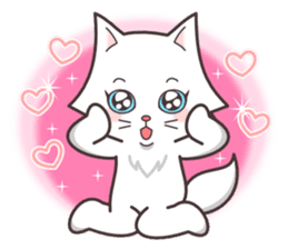 cute cat small snow(cool conversation) sticker #4395016