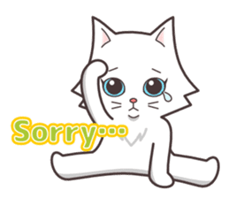 cute cat small snow(cool conversation) sticker #4395018