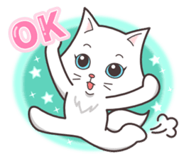 cute cat small snow(cool conversation) sticker #4395019