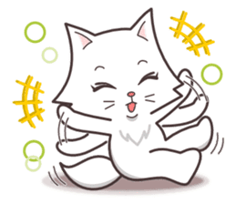 cute cat small snow(cool conversation) sticker #4395021