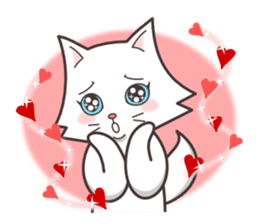 cute cat small snow(cool conversation) sticker #4395023