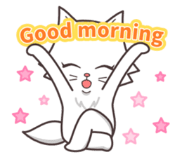 cute cat small snow(cool conversation) sticker #4395033