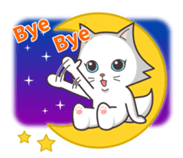 cute cat small snow(cool conversation) sticker #4395034