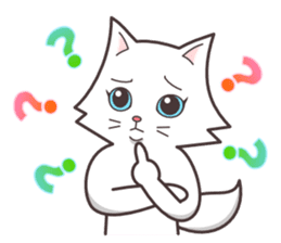 cute cat small snow(cool conversation) sticker #4395040