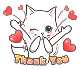 cute cat small snow(cool conversation) sticker #4395042