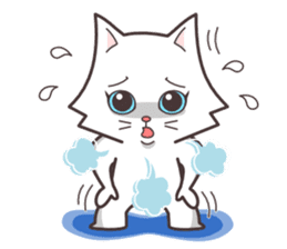 cute cat small snow(cool conversation) sticker #4395043