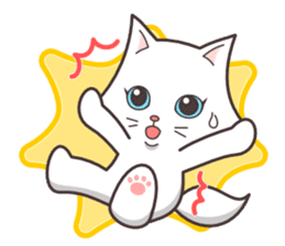 cute cat small snow(cool conversation) sticker #4395048