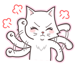 cute cat small snow(cool conversation) sticker #4395049