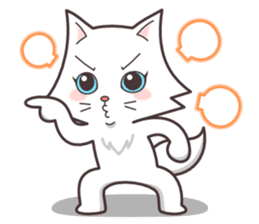 cute cat small snow(cool conversation) sticker #4395050