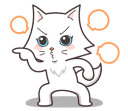 cute cat small snow(cool conversation) sticker #4395050