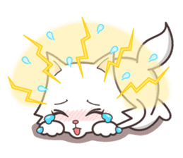 cute cat small snow(cool conversation) sticker #4395051