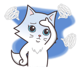 cute cat small snow(cool conversation) sticker #4395052