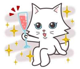 cute cat small snow(cool conversation) sticker #4395055