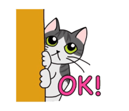 "OK" Cats(English ver.) sticker #4395160