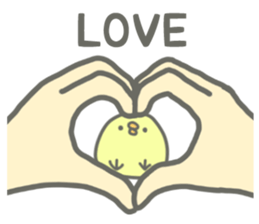 I and chick sticker #4396097