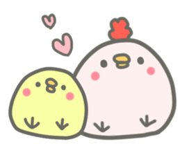 Chick and chicken sticker #4396901