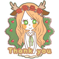 Deer girl Sticker