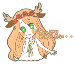 Deer girl Sticker sticker #4397940