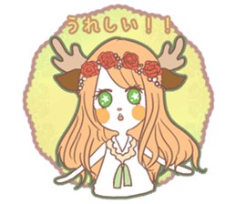 Deer girl Sticker sticker #4397955