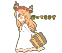 Deer girl Sticker sticker #4397966