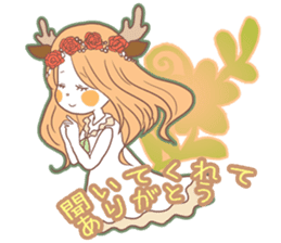 Deer girl Sticker sticker #4397971