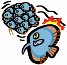 In the aquarium<Young Discus> sticker #4398064