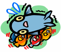 In the aquarium<Young Discus> sticker #4398065