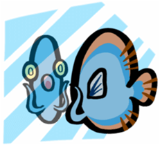 In the aquarium<Young Discus> sticker #4398068