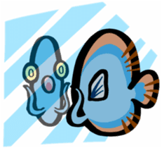 In the aquarium<Young Discus> sticker #4398068