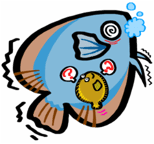 In the aquarium<Young Discus> sticker #4398070