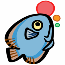 In the aquarium<Young Discus> sticker #4398074