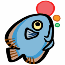 In the aquarium<Young Discus> sticker #4398074