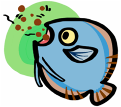 In the aquarium<Young Discus> sticker #4398075