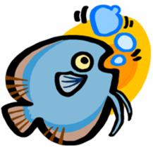 In the aquarium<Young Discus> sticker #4398076