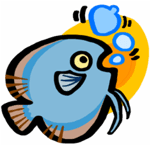 In the aquarium<Young Discus> sticker #4398076