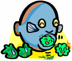 In the aquarium<Young Discus> sticker #4398077