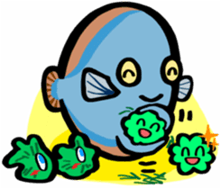 In the aquarium<Young Discus> sticker #4398077