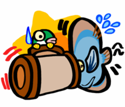 In the aquarium<Young Discus> sticker #4398083