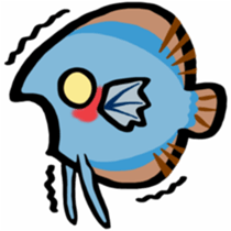 In the aquarium<Young Discus> sticker #4398084