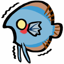 In the aquarium<Young Discus> sticker #4398084