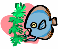 In the aquarium<Young Discus> sticker #4398085