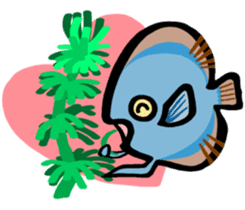 In the aquarium<Young Discus> sticker #4398085